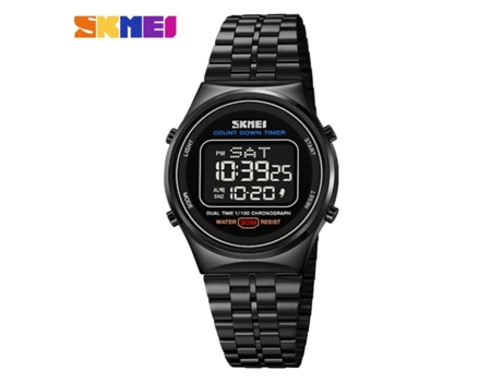Reloj electrónico multifuncional para hombres Deportes al aire libre Led Máquina negra de acero inoxidable VEANXIN