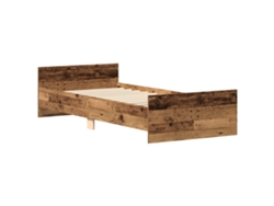 Maison Exclusive - Estructura De Cama Con Cabecero Madera Envejecida 80 X 200 Cm