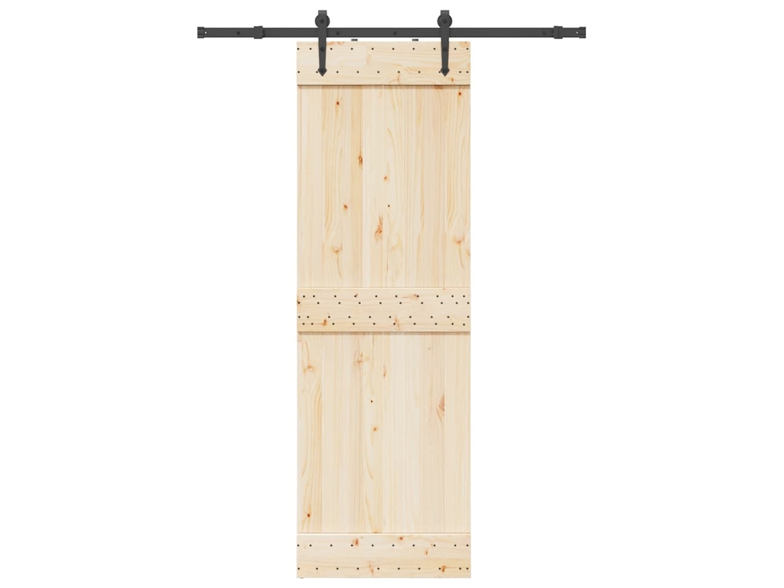 Kit de herrajes para puerta corredera de 152,5 cm en acero negro DKD HOME DECOR