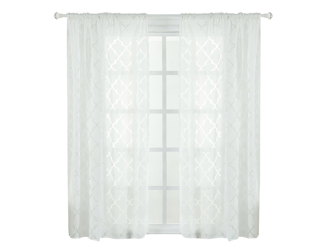 Cortina De Poliéster Duradera Para Ventana, Bloqueo Total De Luz, Blanco, Para Dormitorio Y Sala De Estar