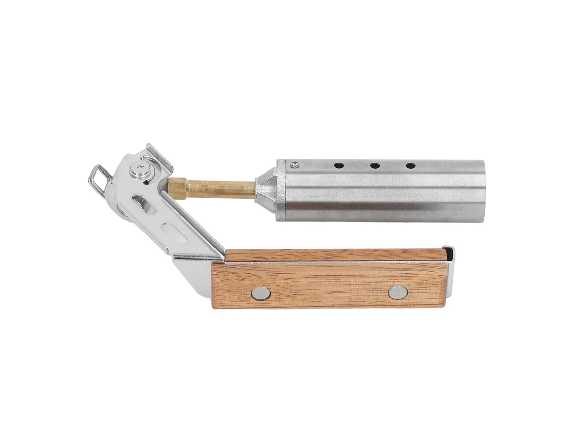 Lanzallamas Plegable De Alta Potencia Con Mango De Madera Para Barbacoas Y Cocina Al Aire Libre.
