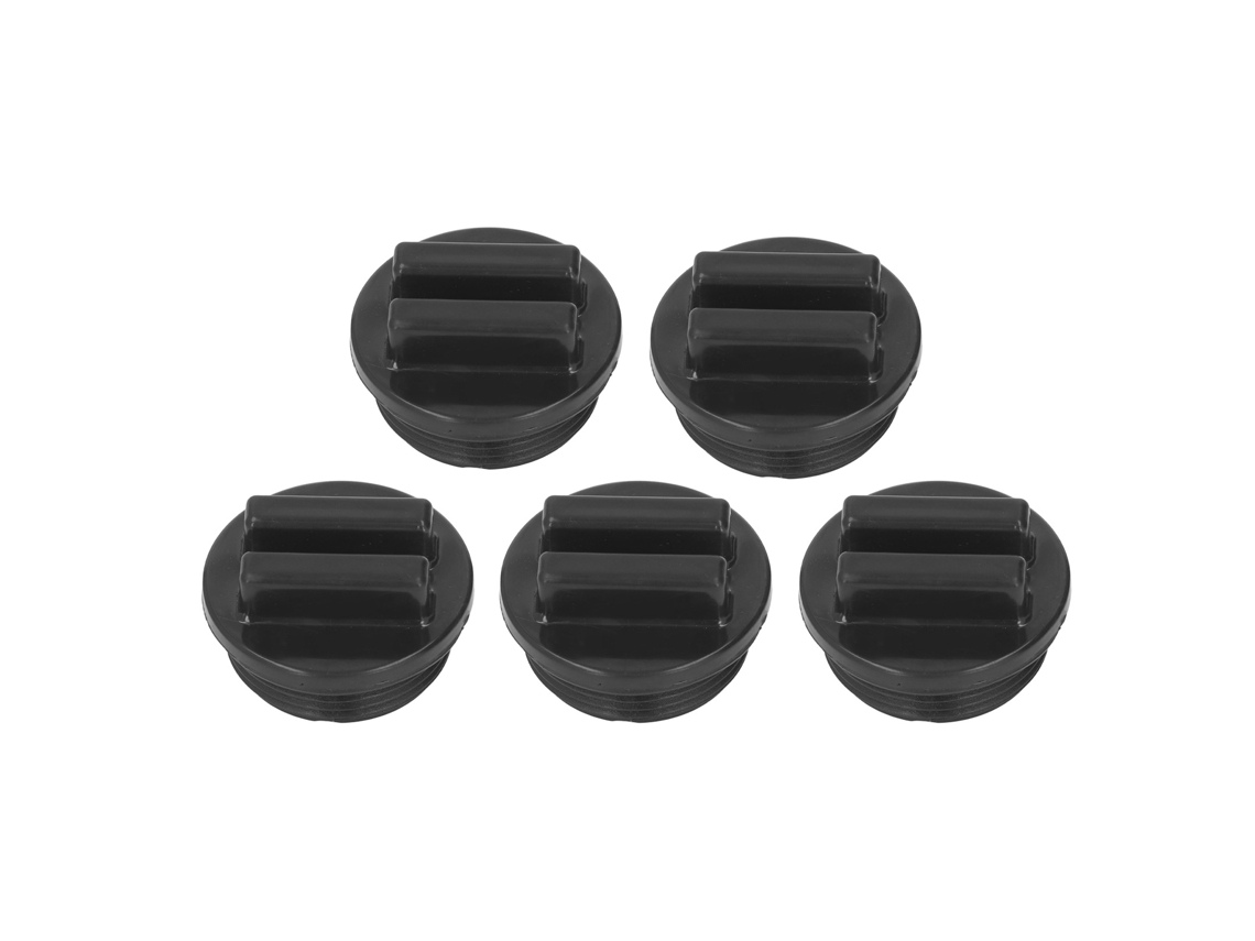 5 Tapones De Invierno G1 De 1/2 Pulgada Con Rosca Para Piscinas, Spas Y Jacuzzis, Con Anillo De Goma Negro.