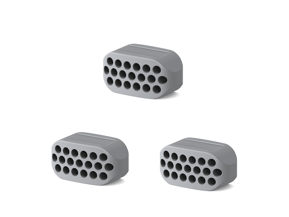 Conjunto De 3 Silicone Para Treinador De Mandíbula Cinza Inf