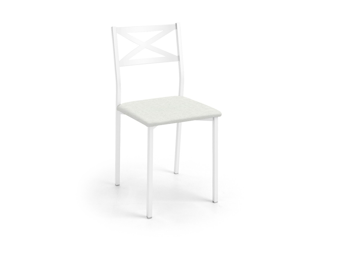 Cadeira de Cozinha Blanca Bilbao 38x86x47cm Michigan Snow FANMUEBLES