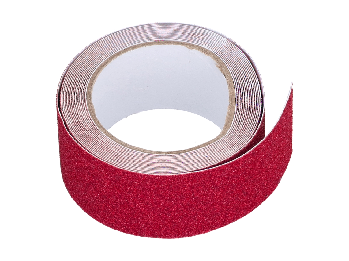 Cinta Antideslizante De Alta Fricción Para Exteriores Con Tracción Segura, 5 Metros, Roja.