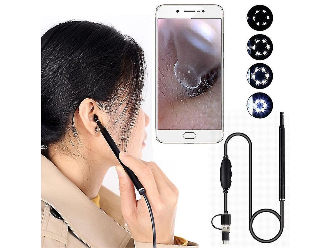 Dan26-endoscopio Otoscopio Usb Led 3 En 1 Cámara Oído Limpieza Cera Herramienta Hogar