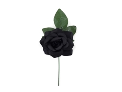 Rosa Flamenca Pequeña negra de 10 cm