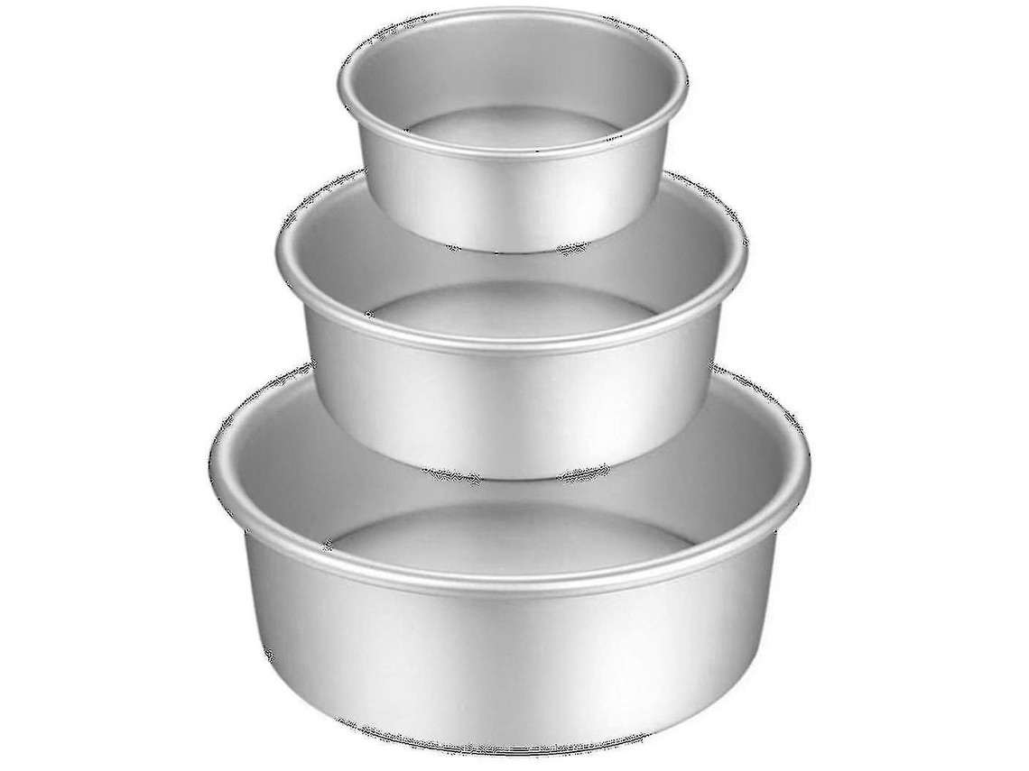 Juego de 3 moldes para hornear pasteles de cumpleaños (4 pulgadas, 7 pulgadas, 8 pulgadas)
