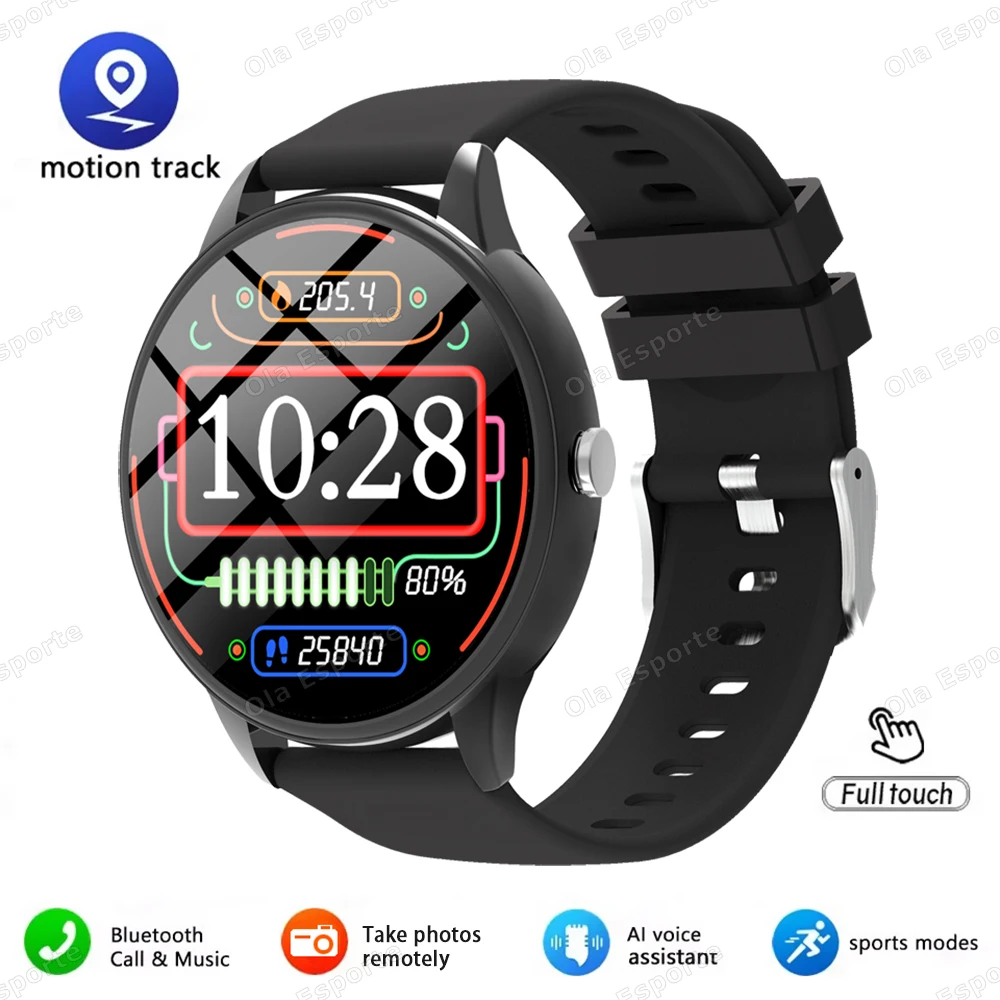 (preto) Smartwatch, Suporta Chamadas Bluetooth, Fitness Esportivo, Monitoramento De Freqüência Cardíaca, Monitoramento De Saúde