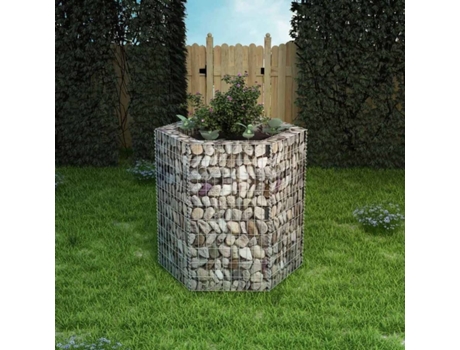vidaXL Arriate hexagonal de gaviones 100x90x100 cm