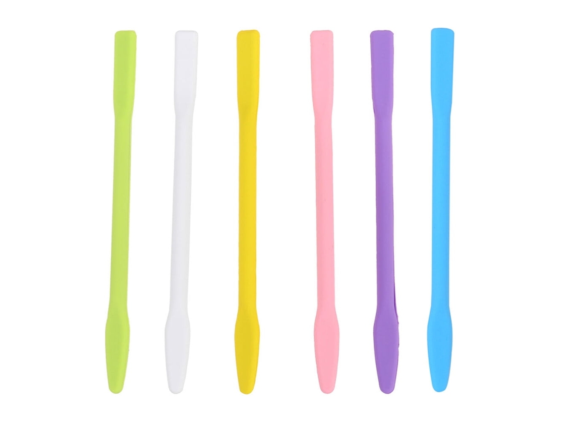 6 Palitos De Silicone, Usados Para Misturar Máscaras.