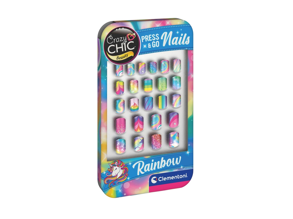 Uñas postizas Crazy Chic Rainbow Clementoni 18907