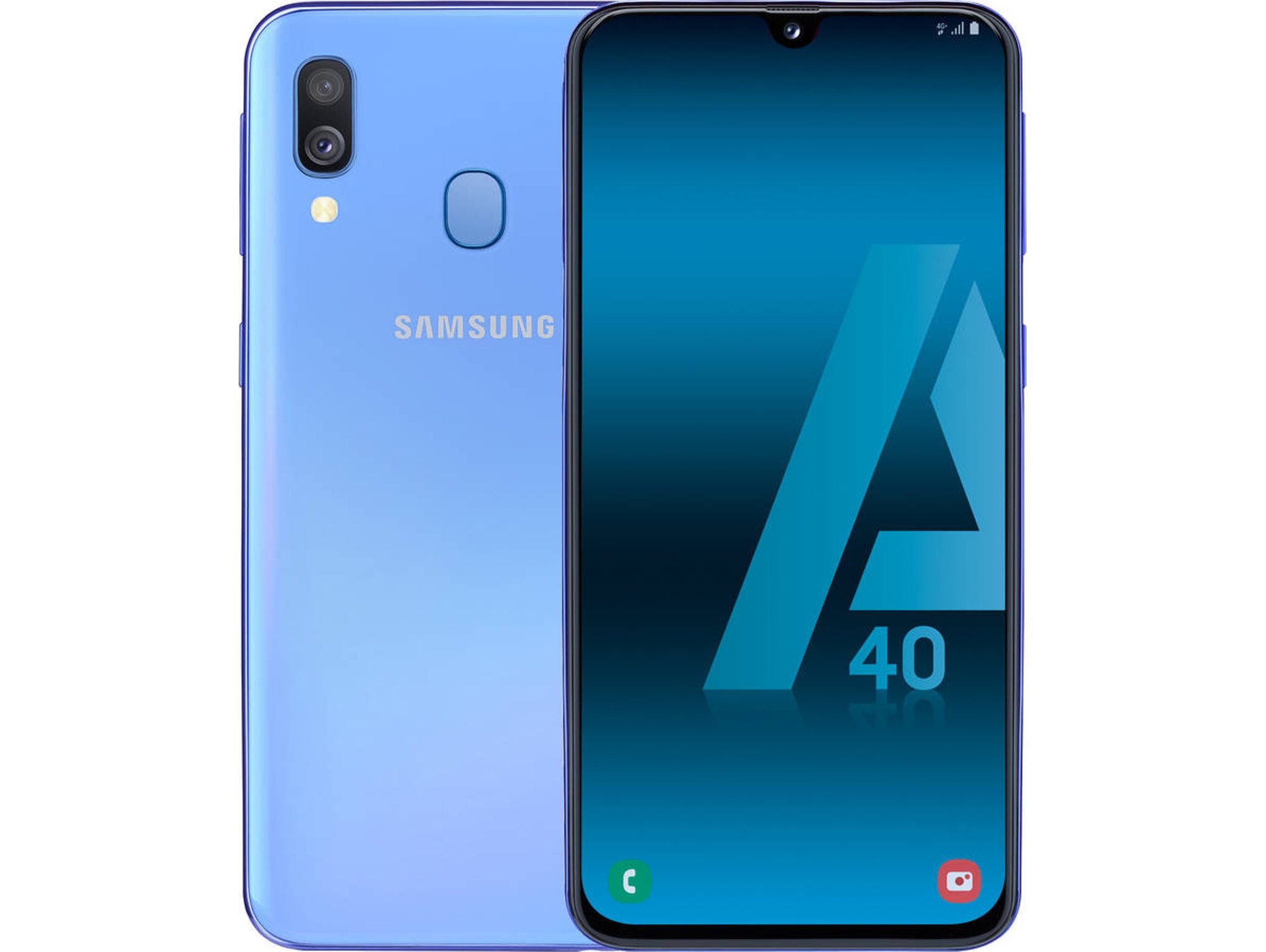 Samsung Galaxy A40 4gb 64 azul libre 464gb sma405f 64gb dual sim bl smartphone 4gb64gb 5.9 samoled fhd+ 1.8 ghz 2516+5mpx 3.100 mah de infinity u display 4 16 7904 1499 59“ 644gb 3100 59
