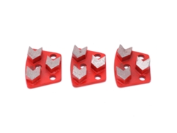 3 Almohadillas De Lijado De Diamante Trapezoidales Para Corte Agresivo De Hormigón, 3 Dientes, Grano 30