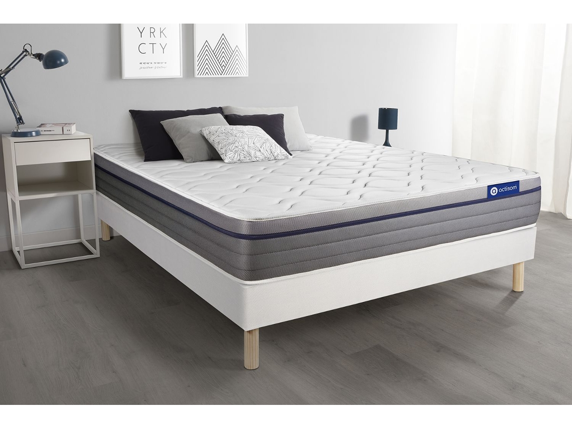 Somier Actilatex Zen Multiláminas Zonas ACTISOM Espuma con memoria Blanco (200x200)