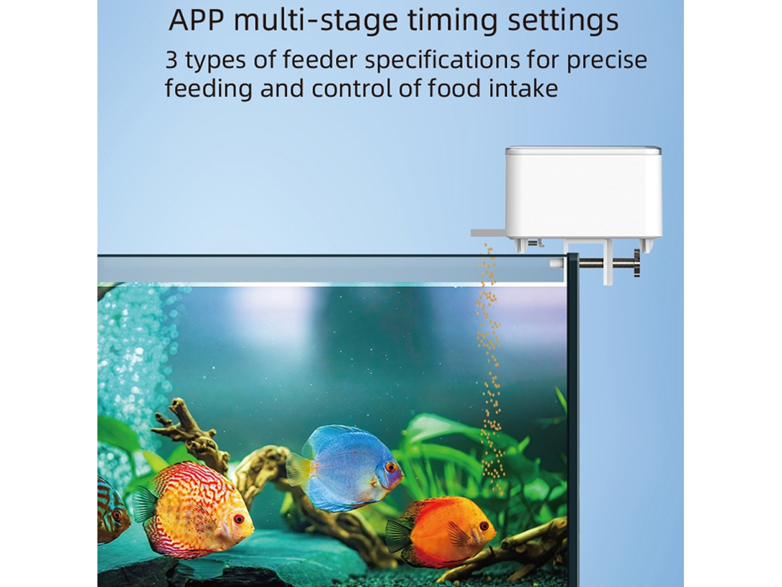 Alimentador automático de acuario por wifi de 100 ml con aplicación