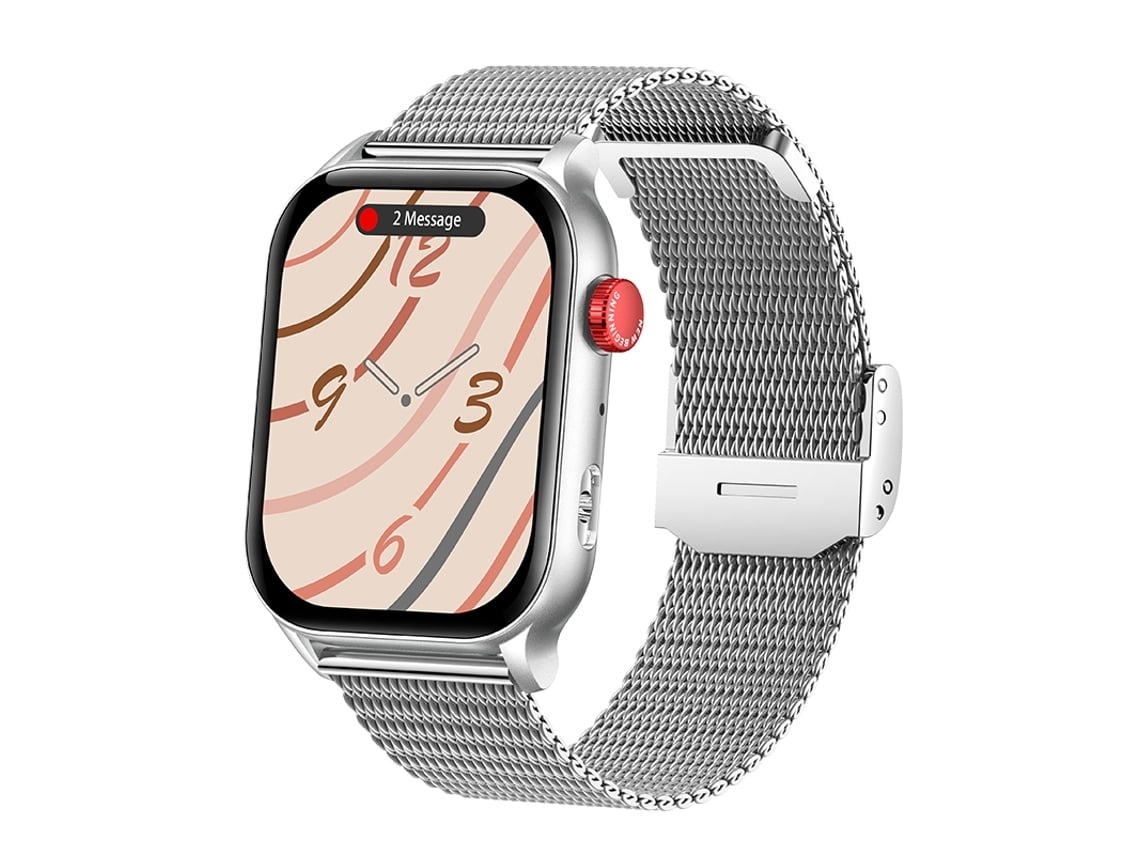 Kr86 Smartwatch Bluetooth Llamadas AI Asistente de Voz Descanso Mediodía Monitoreo del Sueño Nocturno Plata YEMAESRE
