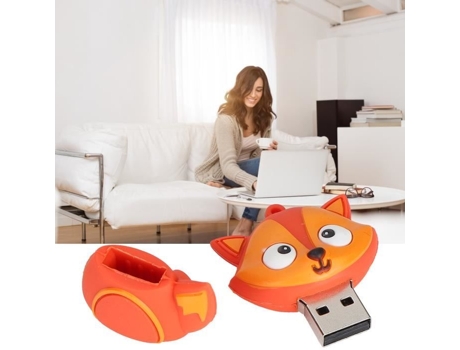 HURRISE Pendrive USB Flash Drive Lindo Animal de Dibujos Animados USB 2.0 Pendrive para Niños Estudiantes Computadora Interna 16Gb