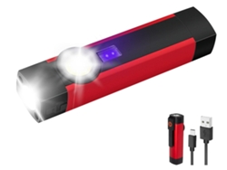 Linterna Led Pequeña De 800 Lúmenes, Luz De Trabajo Cob Recargable Y Superbrillante, Base Magnética Y Clip De Bolsillo, 4 Modos Con Luz Uv (