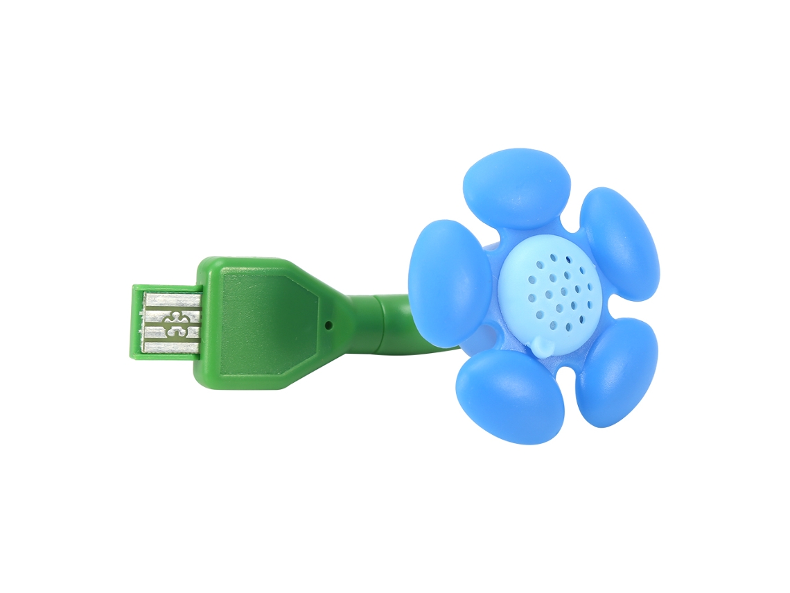 Difusor de aroma USB, minihumidificador flexible para el hogar, la oficina y el coche, azul