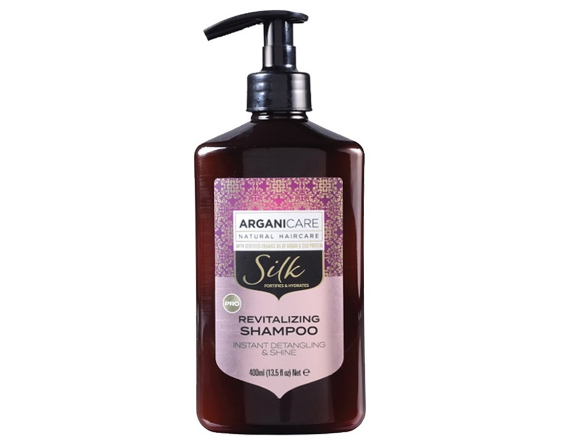 Champú enriquecido con proteína de seda de Arganicare: solución premium para el cuidado del cabello de 400 ml