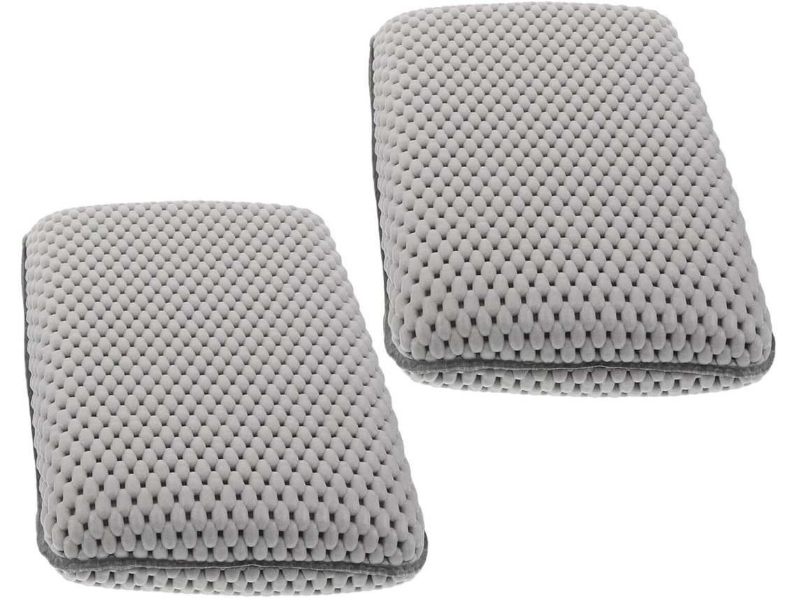 Juego De 2 Cojines De Baño Antideslizantes Grises Para Spa Y Cojín De Espuma.