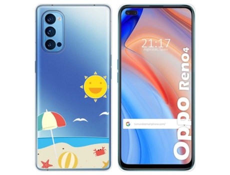 Carcasa Oppo Reno 4 5G TUMUNDOSMARTPHONE Dibujos Transparente Multicolor