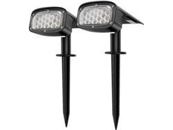 Foco Solar Para Exteriores, Proyector Solar 2 En 1, 3 Modos De Instalación, Paquete De 2 Unidades Con 34 Led, Lámpara Solar Impermeable Para Jardín