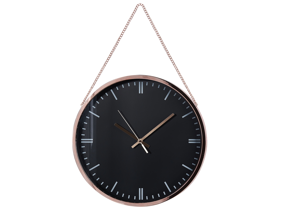 Reloj de pared BELIANI Bezas de Material sintético Negro 30x4x48