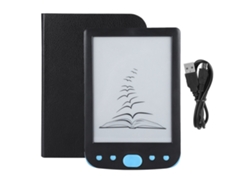 Lector de libros electrónicos portátil BK 6025L de 6 pulgadas, 8 GB, compatible con TF, iluminación de pantalla azul, luz dorada