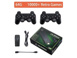 Consola de videojuegos de 64 GB con 14 000 juegos integrados, portátil, mando inalámbrico y Game Stick para PS1, GBA, MAME, GBMD, Neo y Hengjian.