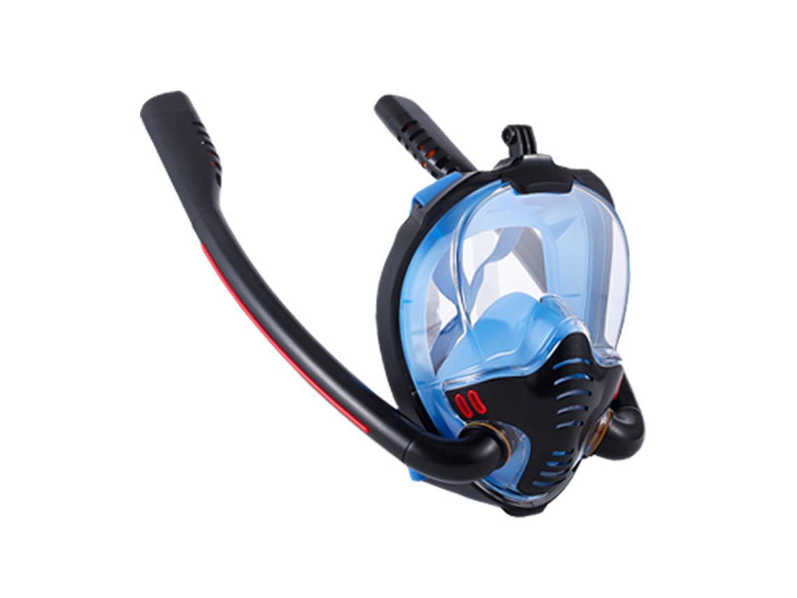 Máscara De Snorkel Con Doble Tubo, Silicona Antivaho Para Adultos, Aparato De Respiración Subacuática.