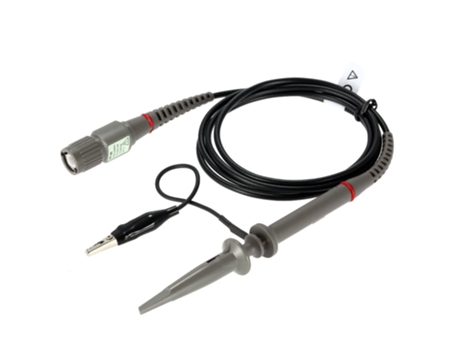 Hantek Max.600V DC Peak AC x1 x10 100MHz 10MΩ Sonda de clip para osciloscopio con accesorios negro