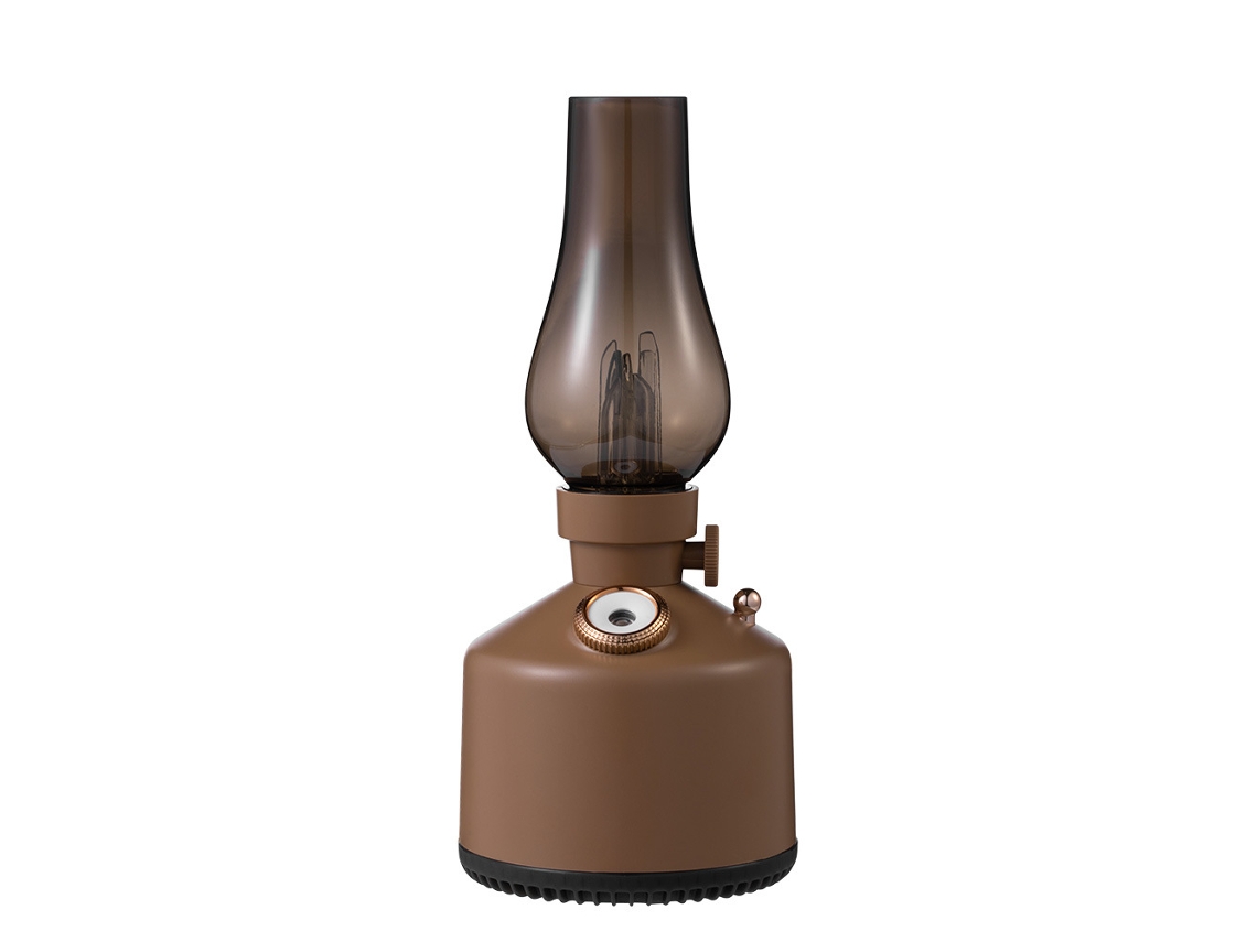 Humidificador De Aire Inalámbrico (marrón) Con Difusor De Aroma, Aceite Esencial Recargable Y Luz De 7 Colores.