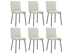 Maison Exclusive - Sillas De Comedor 6 Unidades De Terciopelo Crema