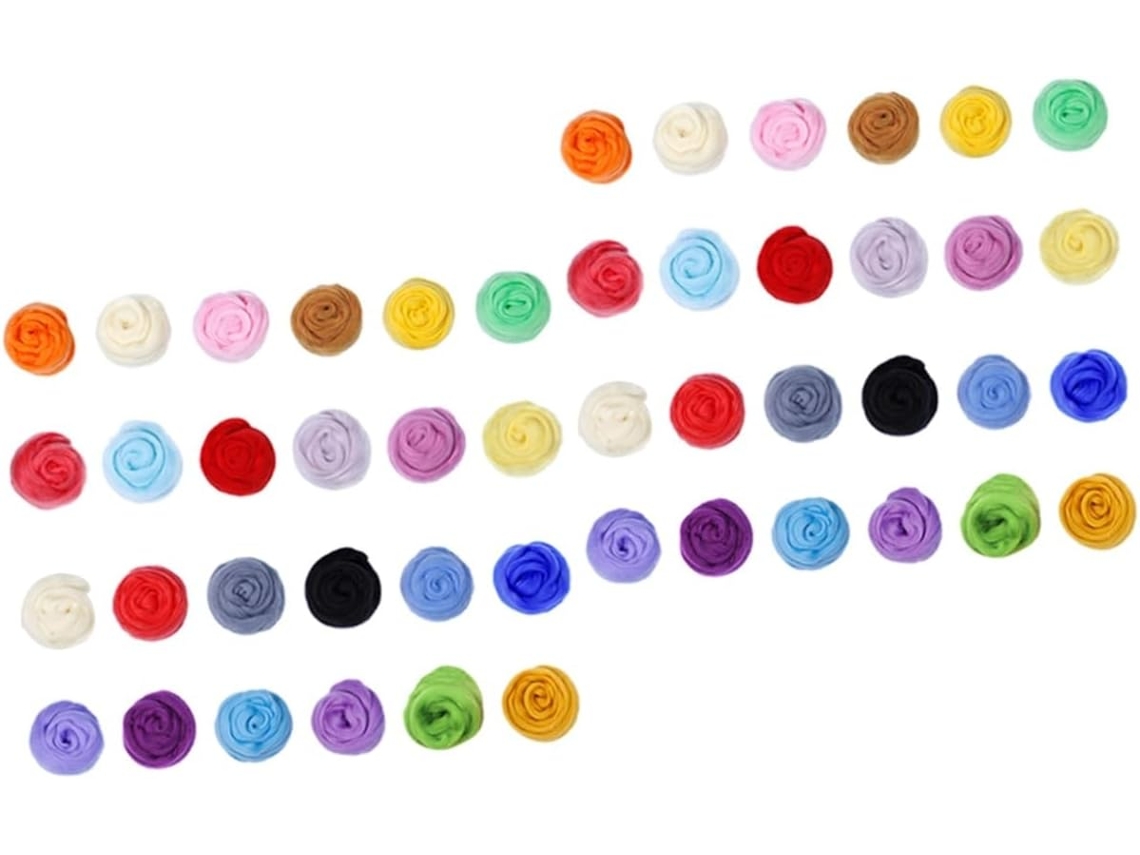 2 Juegos De Lana Afieltrada De Colores Para Manualidades Con Fieltro De Aguja.