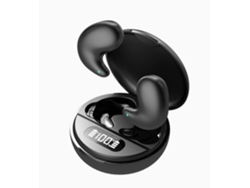 Auriculares Bluetooth 5.4 Invisibles Para Dormir, Ultra Ligeros, Emparejamiento Automático Y Estuche Con Pantalla Led (negro)
