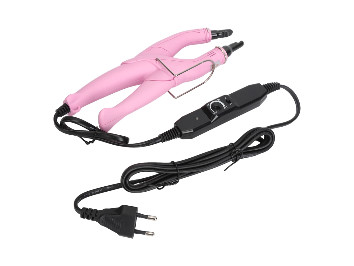 Plancha térmica profesional 2026 para extensiones de cabello con enchufe de fusión ajustable (enchufe europeo)
