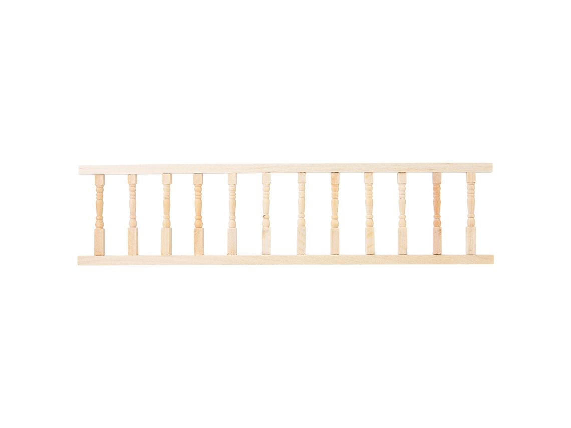 Barandilla De Madera En Miniatura Para Casa De Muñecas 1:12 - Accesorio Decorativo