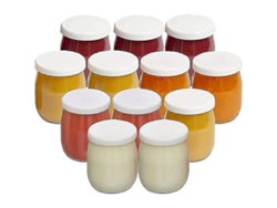 Pack 12 Tarros Cristal Yogur Tapas Herméticas Fabricados Francia, Para Yogurteras, Multicookers