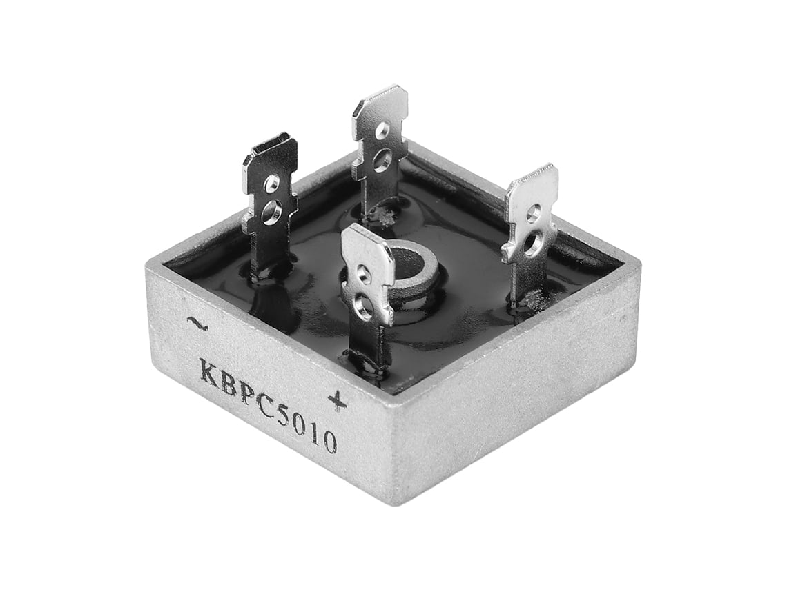 Módulo de ponte retificadora Veloriskku-10 peças com diodo KBPC5010 50A 1000V monofásico em caixa metálica