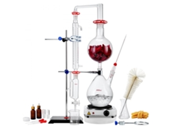 Equipo de destilación de aceites esenciales Tekmaquinas de 2000 ml con placa calefactora