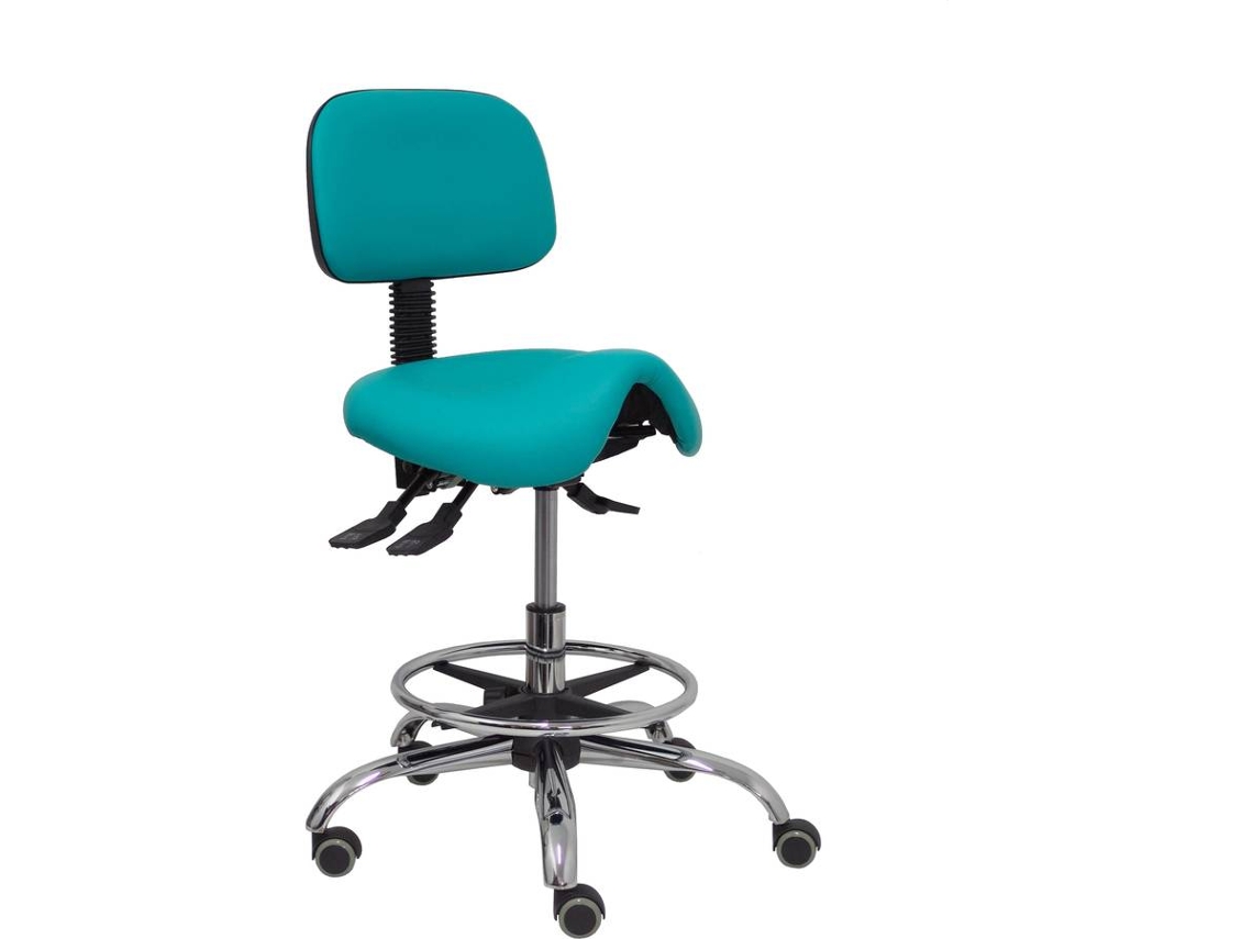 Taburete de Oficina PYC Zarza Verde (Similpiel)
