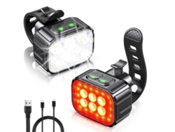 Omni-kit De Luces Para Bicicleta Led Super Brillante Recargable Usb, Luz Delantera Y Trasera Para Ciclismo Nocturno Impermeable Ip65 Como Se Muestra
