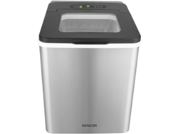 Máquina de hielo Sencor Sim 3400ss, 150 W, 1,8 L, cesta de 500 g, ciclo de 7/15 min, acero inoxidable