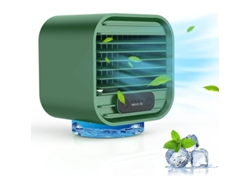 Aire Acondicionado Portátil Herlly, Enfriador Evaporativo Con 3 Velocidades Y Batería Recargable Usb (verde)