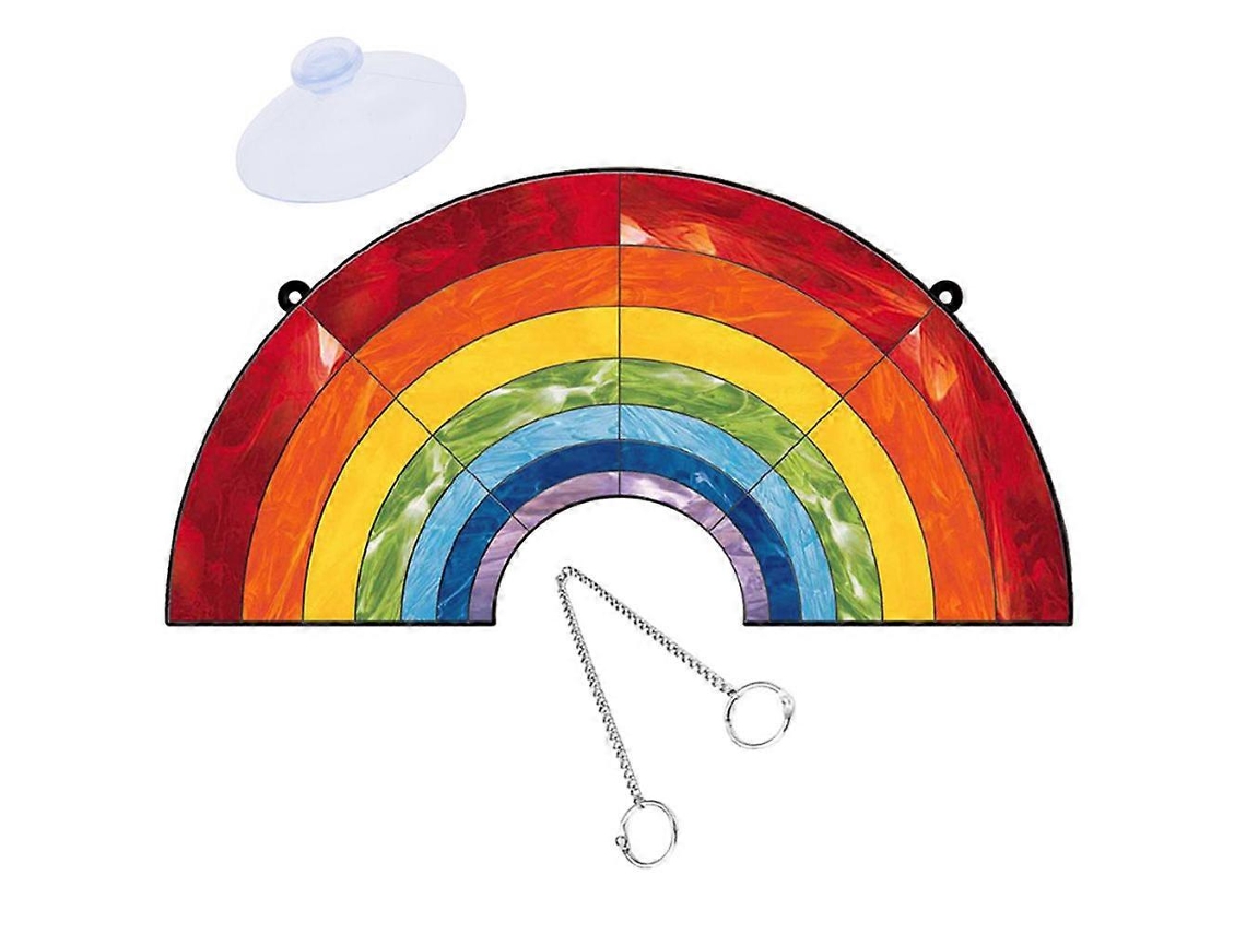 Juego de 5 decoraciones de pared acrílicas de arcoíris para fiestas.