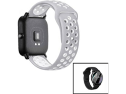 Correa SportyStyle + Protector de Hydrogel PHONECARE para Amazfit Bip S Gris, Blanco