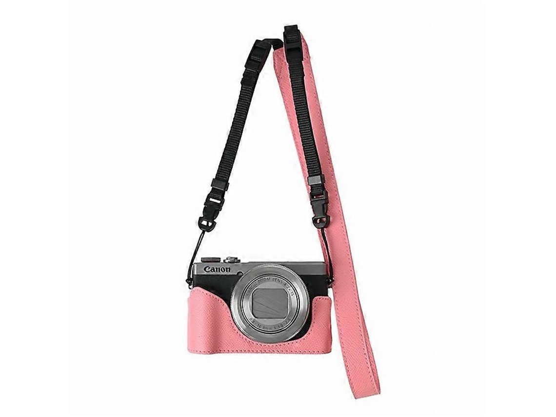 Estuche de cuero compatible con Canon PowerShot G7 X Mark III / G7 X Mark II con correa para el hombro Facpoet