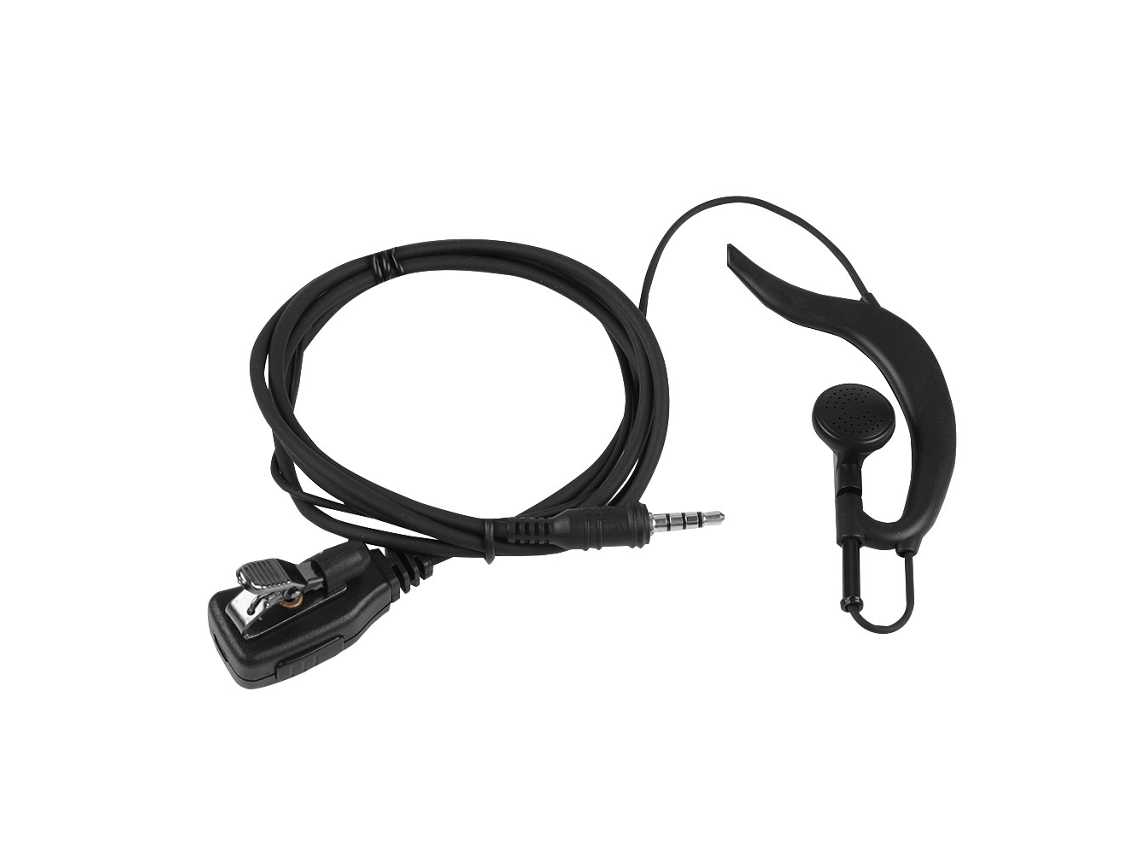 Auriculares Con Gancho Para La Oreja De 3,5 Mm, Botón Ptt Y Micrófono Para Radio Walkie-talkie.